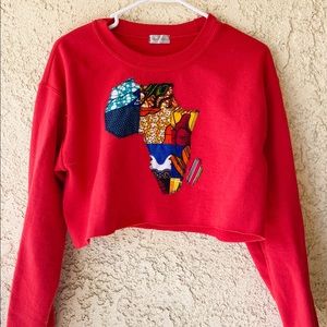 Africa Cropped Sweater